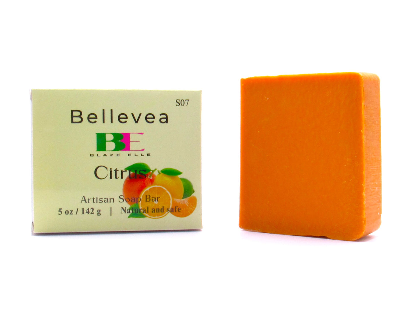 5oz Bellevea Artisan Soap Bar, Citrus