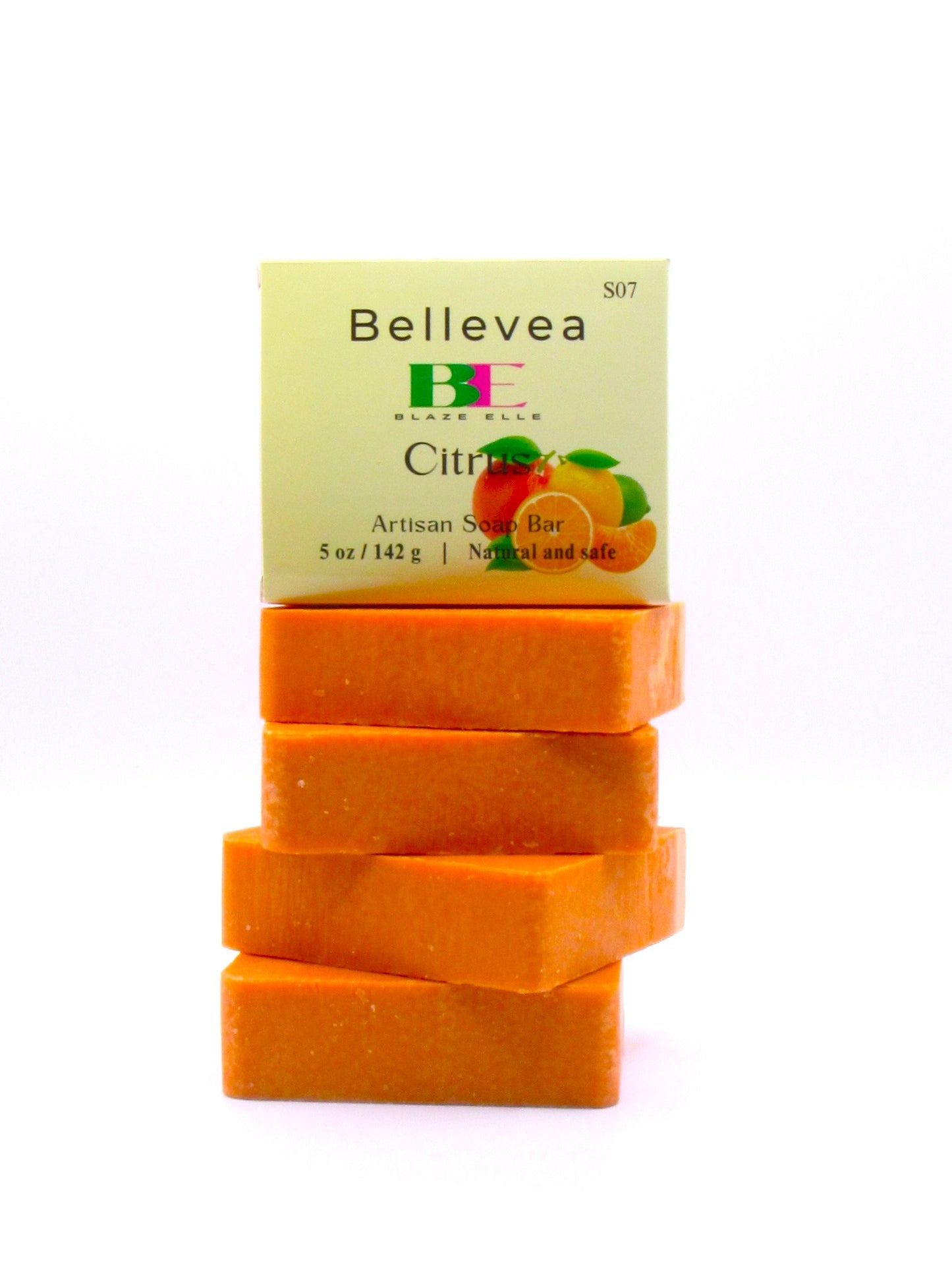 5oz Bellevea Artisan Soap Bar, Citrus