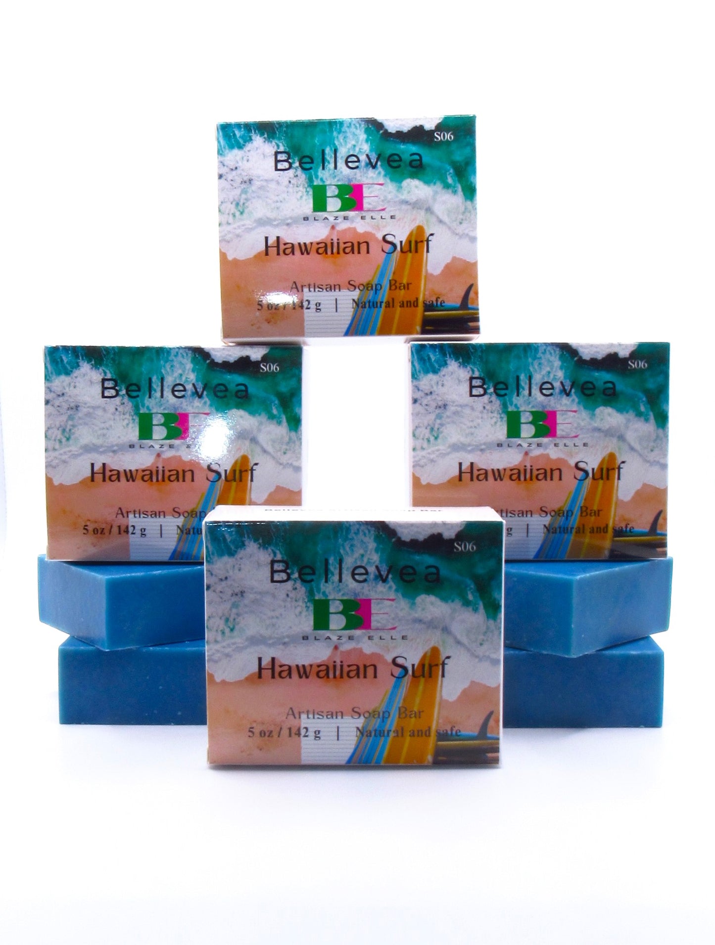 5oz Bellevea Artisan Soap Bar, Hawaiian Surf