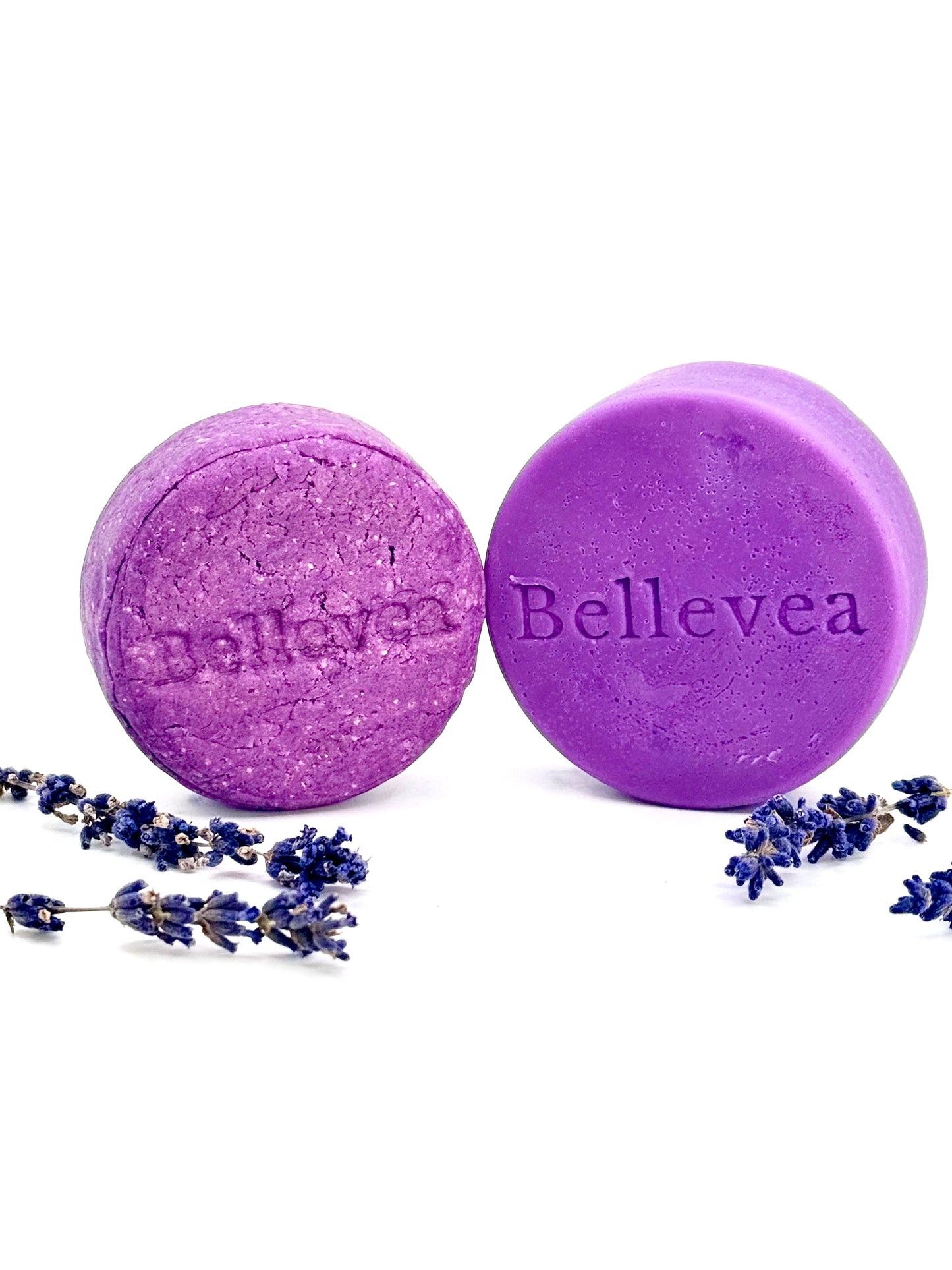 3.2 oz Bellevea CalmScalp Shampoo & 3 oz Bellevea Serene Touch Conditioner Bars Combo - Strengthening & Moisturizing for thick, coarse, damaged, & frizzy hair (All Hair Types) in women and men. Scents of lavender & vanilla.