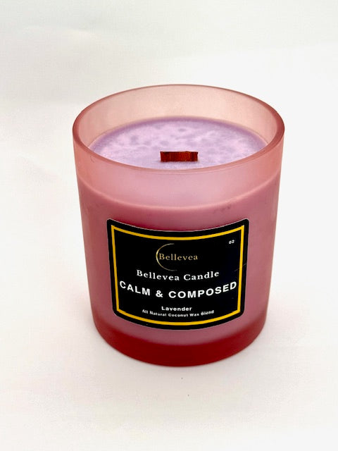 11oz Bellevea Calm and Composed Candle, the scent of lavender