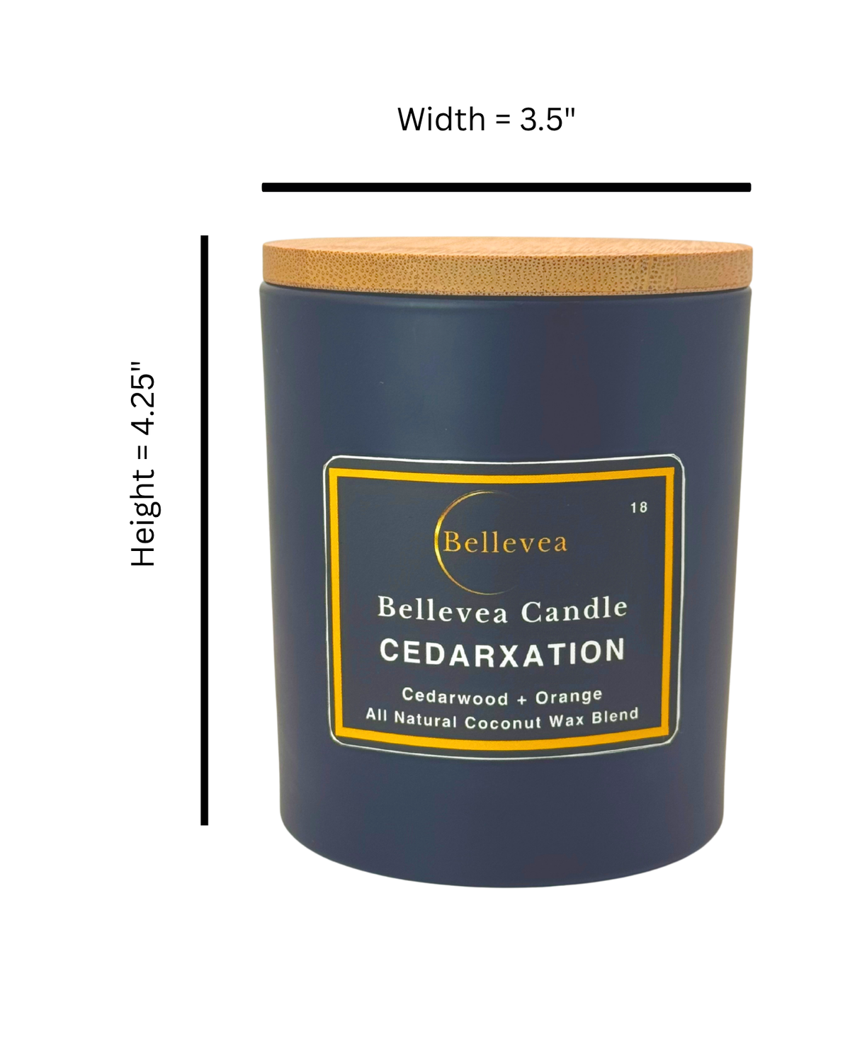 11 oz Bellevea CEDARXATION, the scents of cedarwood and orange