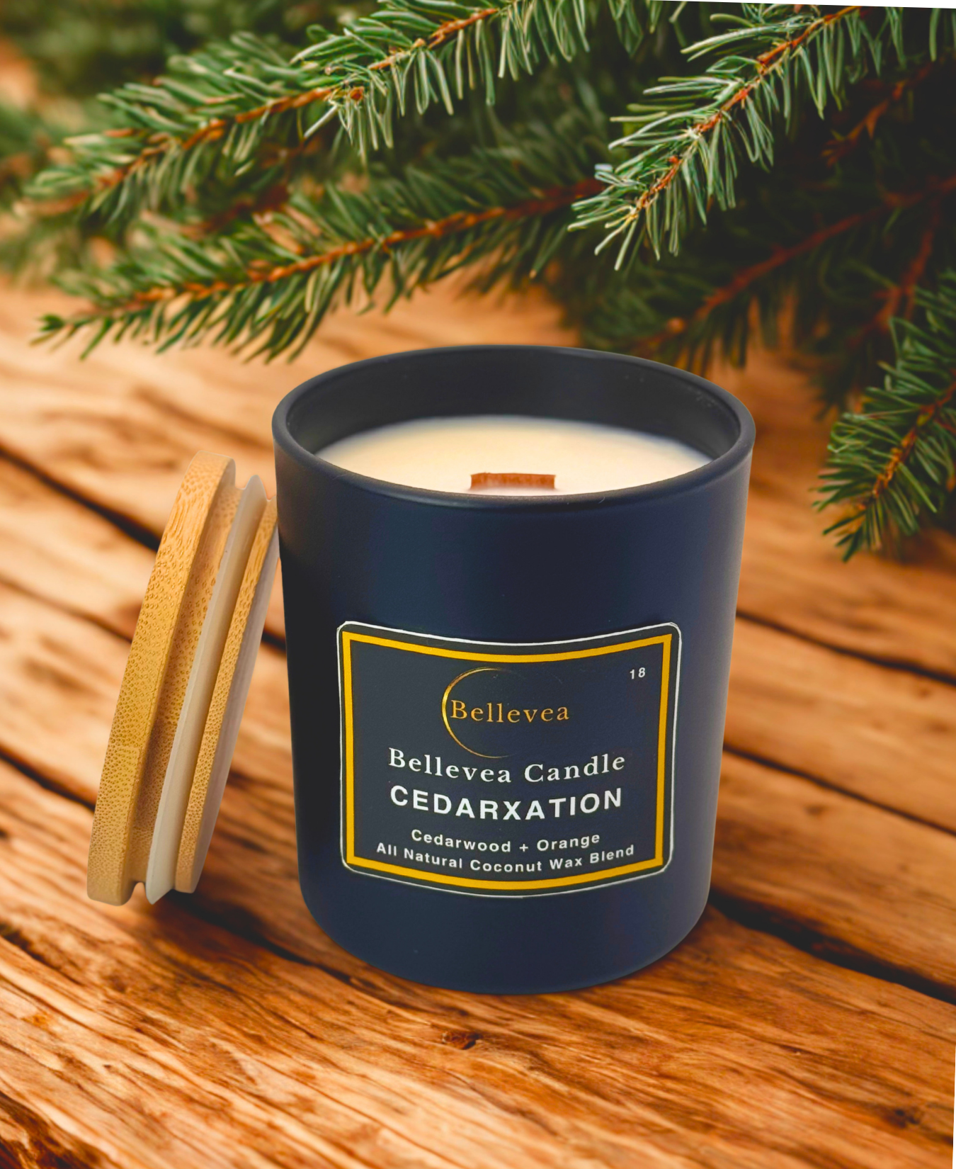 11 oz Bellevea CEDARXATION, the scents of cedarwood and orange