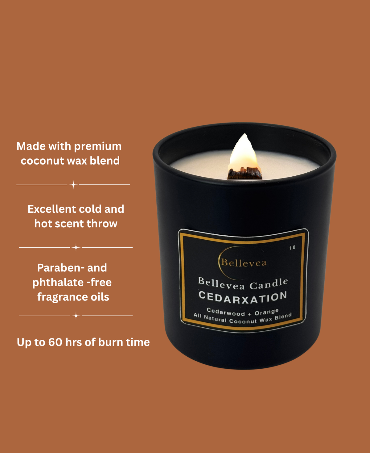 11 oz Bellevea CEDARXATION, the scents of cedarwood and orange