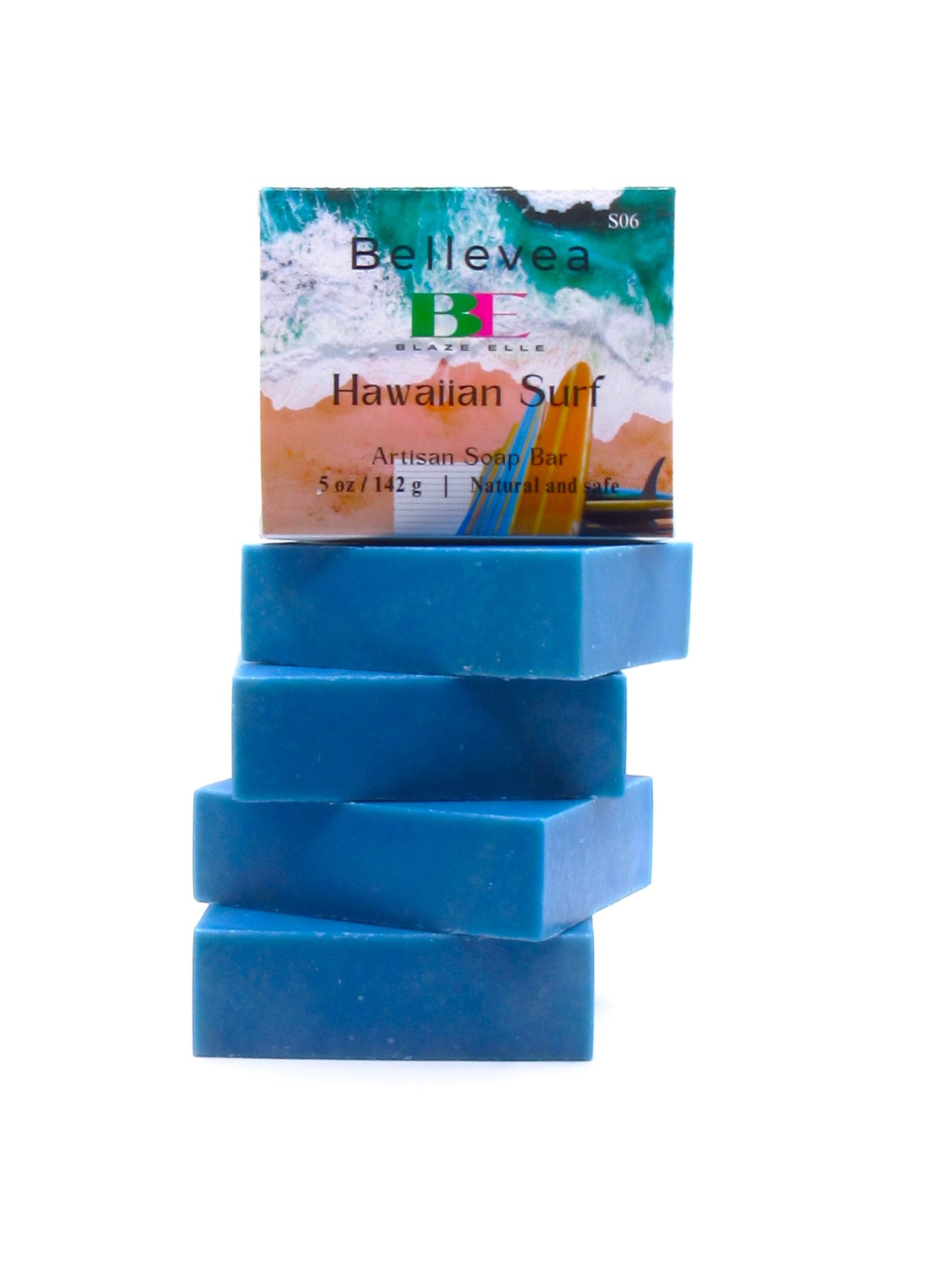 5oz Bellevea Artisan Soap Bar, Hawaiian Surf
