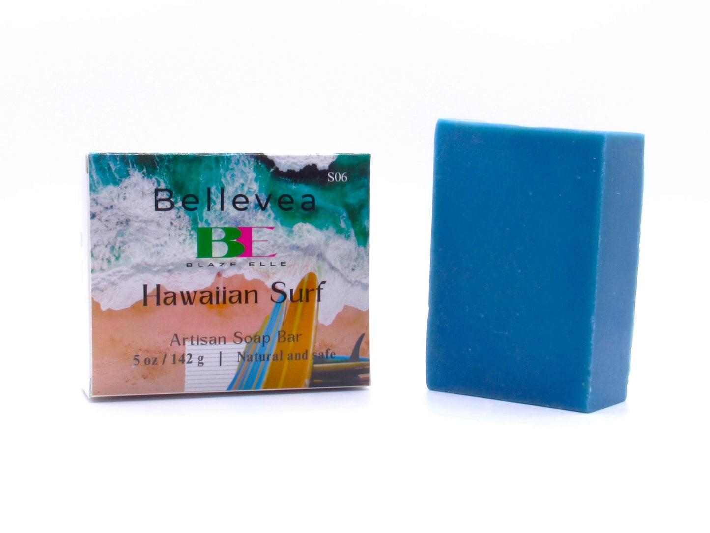 5oz Bellevea Artisan Soap Bar, Hawaiian Surf