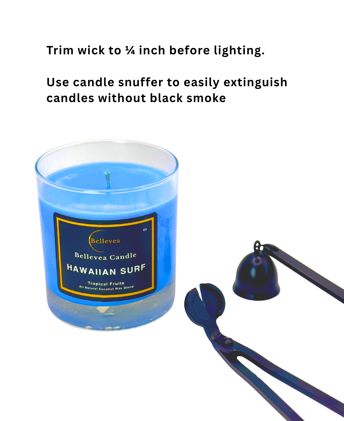 8 oz Bellevea Hawaiian Surf Candle, the scents of tropical fruits