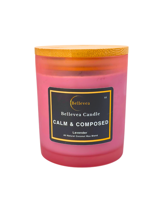 11 oz Bellevea Calm and Composed Candle, the scent of lavender
