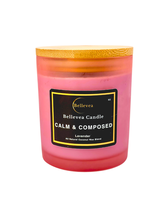 11 oz Bellevea Calm and Composed Candle, the scent of lavender