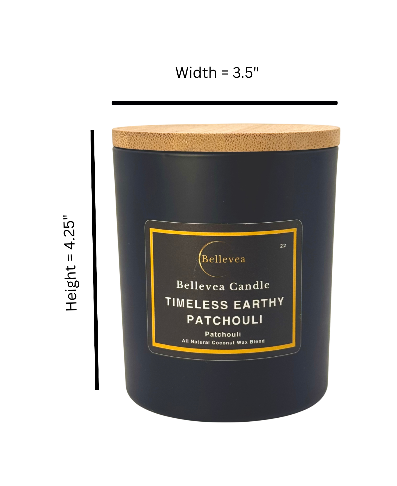 11 oz Bellevea Timeless Earthy PATCHOULI Candle, the scents of patchouli and bergamot