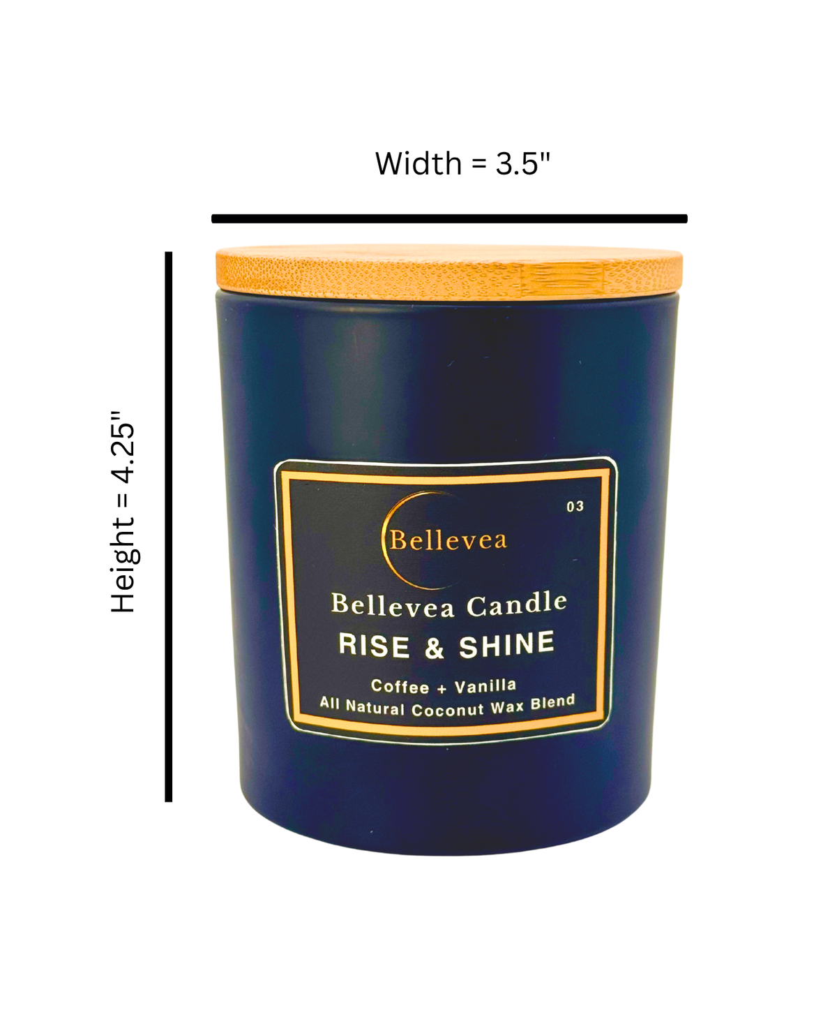 11 oz Bellevea Rise & Shine Candle, the scents of coffee and vanilla