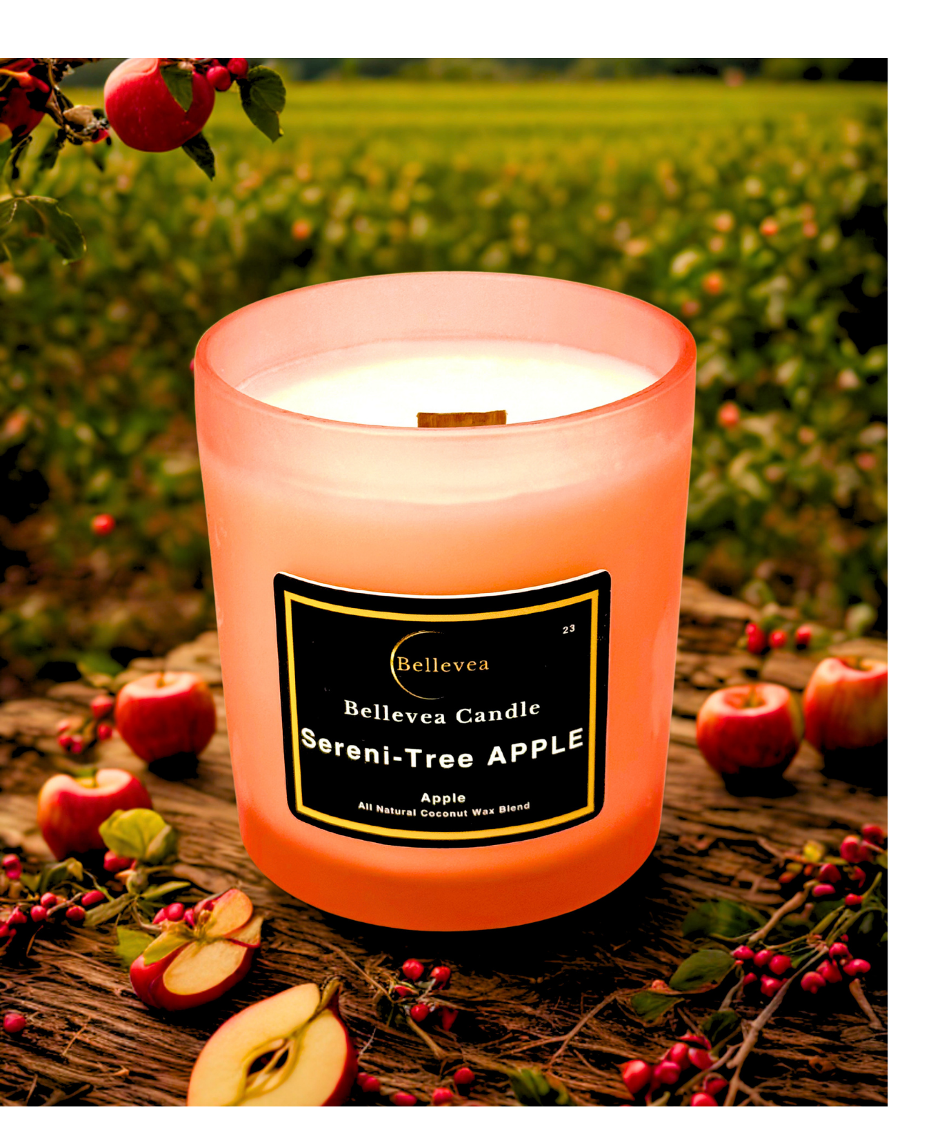 11 oz Bellevea Sereni-Tree APPLE, the scents of apple, musk, and vanilla