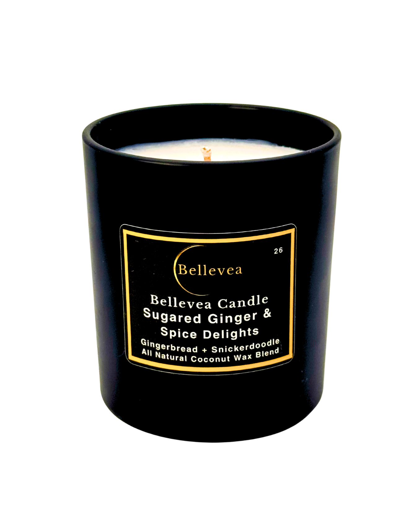 11 oz Bellevea Sugared Ginger & Spice Delights Candle, the scents of gingerbread, snickerdoodle, eucalyptus, spearmint, and frankincense