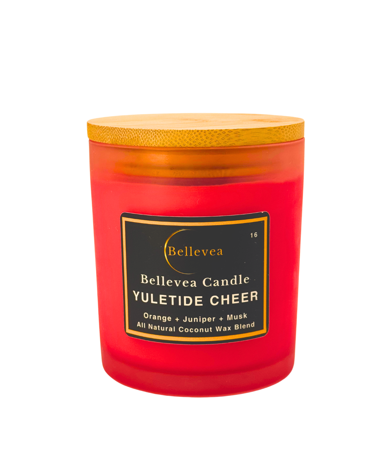 11 oz Bellevea Yuletide Cheer Candle, the scents of citrus, cinnamon, amber, clove, nutmeg, vanilla, juniper and musk