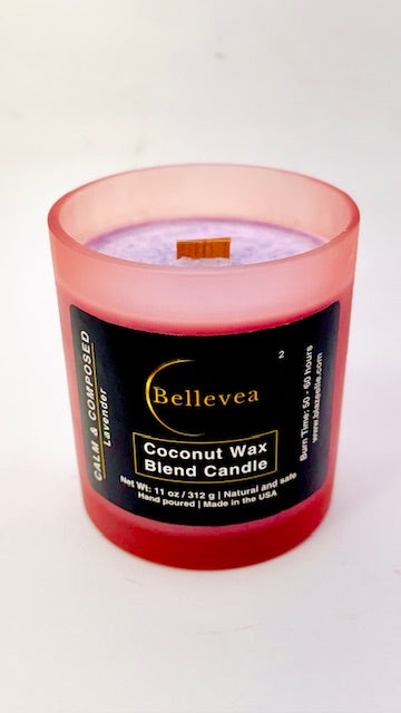 11oz Bellevea Calm and Composed Candle, the scent of lavender